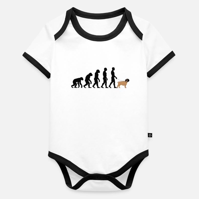 Dogue anglais Body Bébé bio contrasté manches courtes