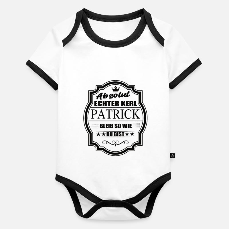 Absolut Echter Kerl Patrick Bleib So Wie Du Bist Baby Bio-Kurzarm-Kontrastbody