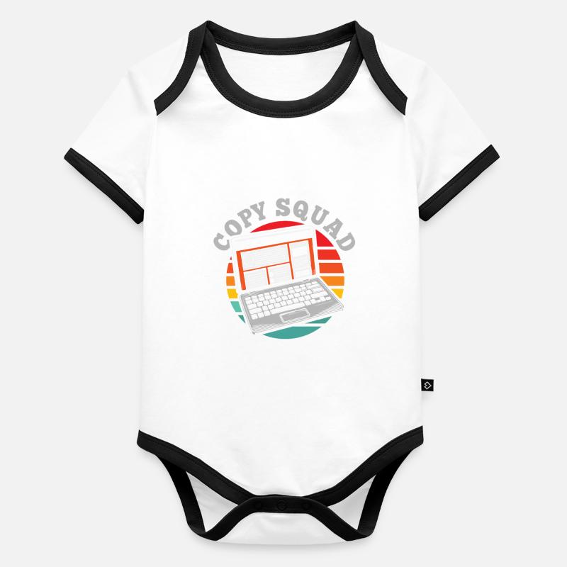 Copywriter Kader Baby Bio-Kurzarm-Kontrastbody