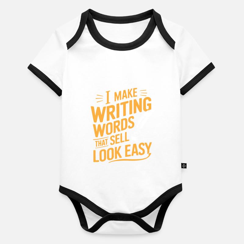 Copywriter Baby Bio-Kurzarm-Kontrastbody