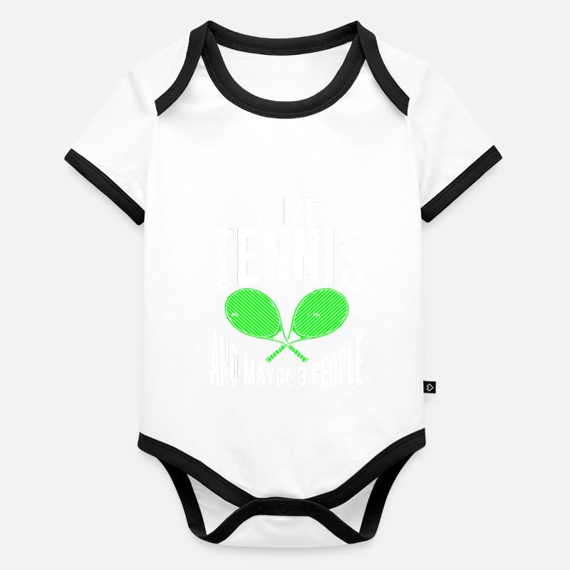 Tennis Player Baby Bio-Kurzarm-Kontrastbody