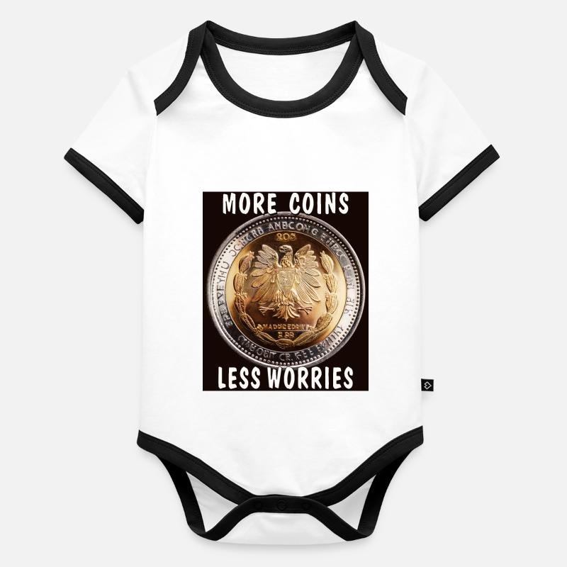 PLUS DE PIÈCES, MOINS DE SOUCIS Body Bébé bio contrasté manches courtes