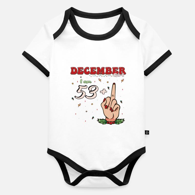 Fille de décembre 53 + Flip Off | Féroce 54e Body Bébé bio contrasté manches courtes