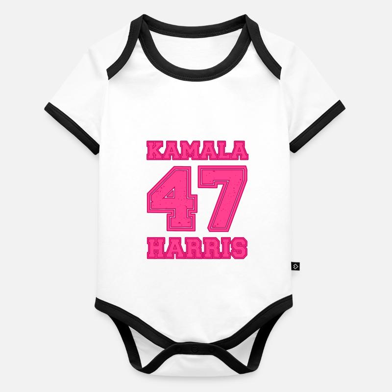 Kamala Harris 47. Präsidentin der USA Baby Bio-Kurzarm-Kontrastbody