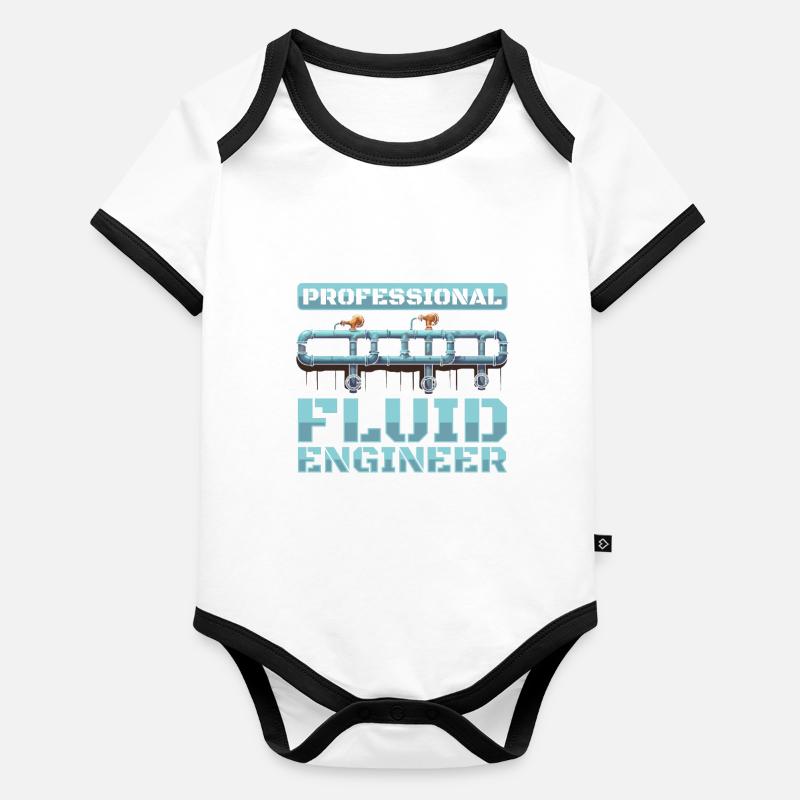 Hydraulic engineer Organic Baby Contrasting Bodysuit