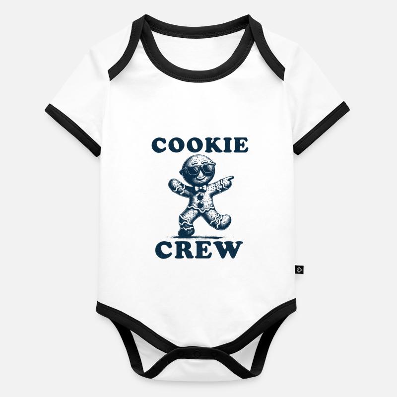 Cookie Crew - Gingerbread Man Organic Baby Contrasting Bodysuit