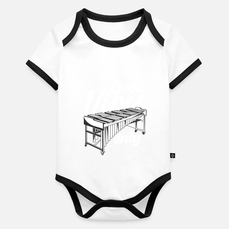 Uniquement vibraphone à percussion électrique Body Bébé bio contrasté manches courtes