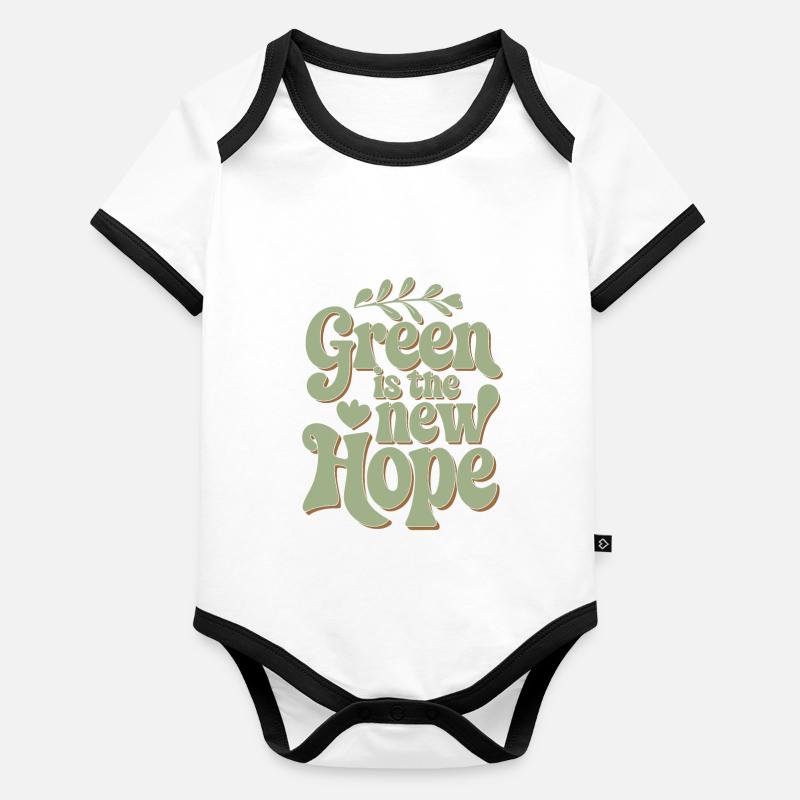Climate optimism, Earth Day, Sustainability Organic Baby Contrasting Bodysuit