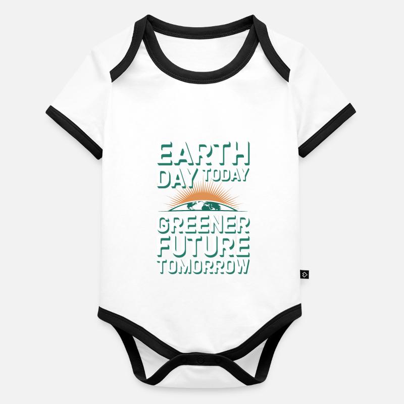 Climate optimism, Earth Day, Sustainability Organic Baby Contrasting Bodysuit