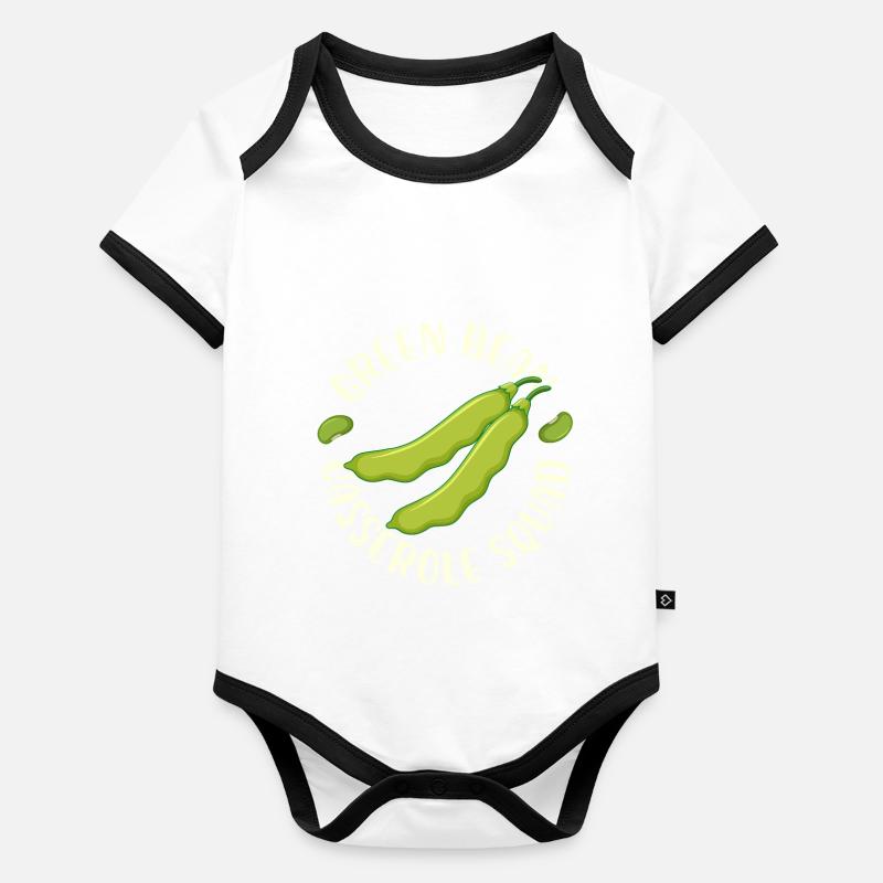 Green Bean Casserole Squad thanksgiving Meal Organic Baby Contrasting Bodysuit
