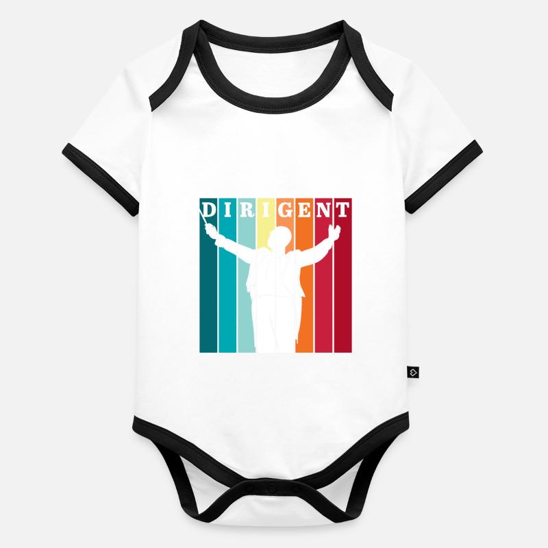 Dirigent Eigenschaften Chorleiter Musiklehrer Baby Bio-Kurzarm-Kontrastbody