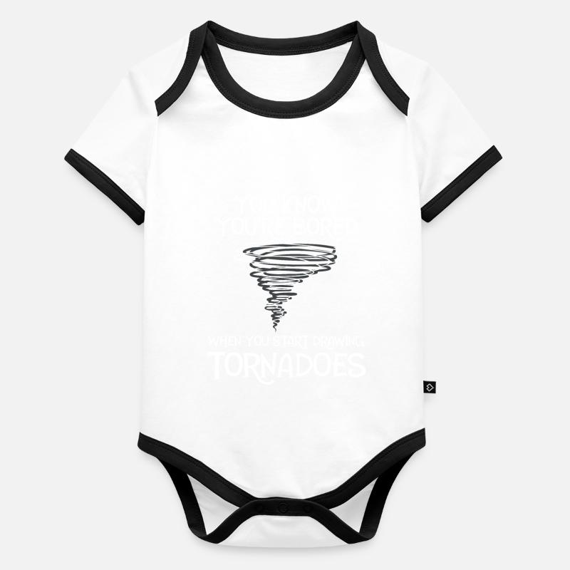 Drôle Science Humour Nerd Geek Tornade Body Bébé bio contrasté manches courtes