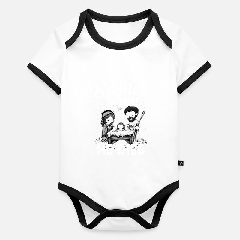 Alerte spoiler Il meurt Design Body Bébé bio contrasté manches courtes