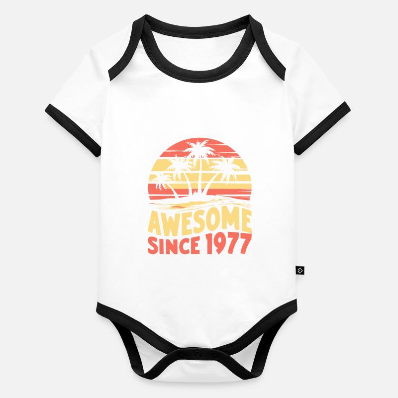 Awesome Seit 1977 Geburtstag Baby Bio-Kurzarm-Kontrastbody