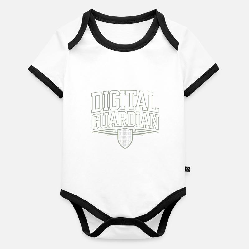 Ethisches Hacking Cybersicherheit Digitale Baby Bio-Kurzarm-Kontrastbody