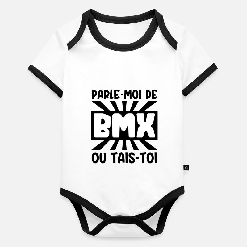 parle-moi de bmx Body Bébé bio contrasté manches courtes
