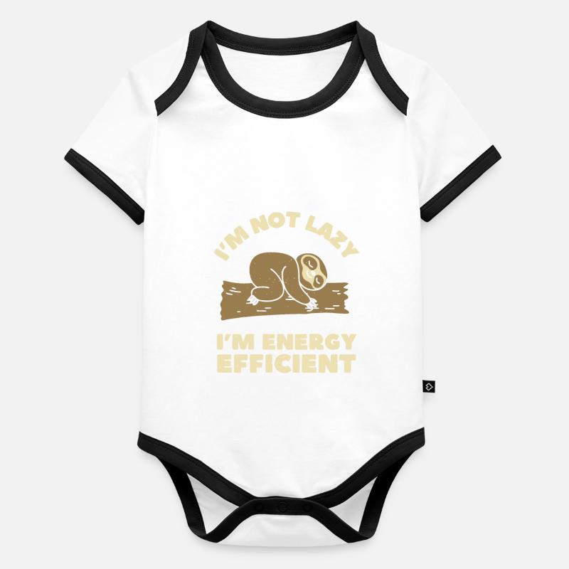 Ich bin energieeffizient Baby Bio-Kurzarm-Kontrastbody