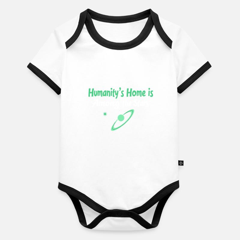 Space Exploration Cosmic Discovery Organic Baby Contrasting Bodysuit
