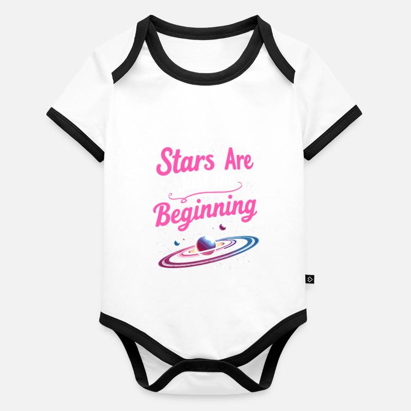Space Exploration Cosmic Discovery Organic Baby Contrasting Bodysuit