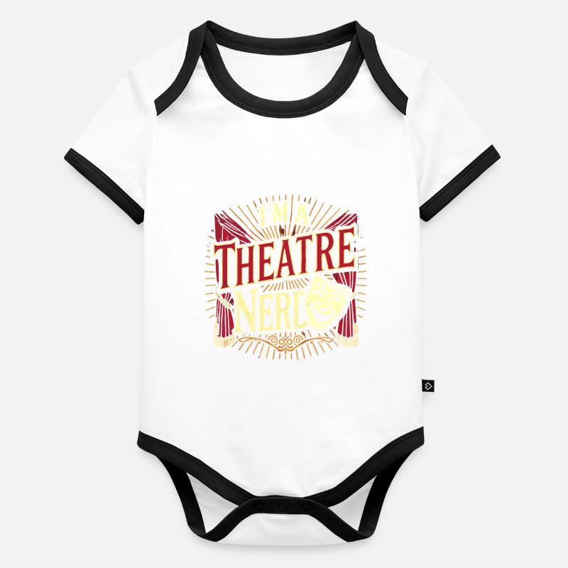 Ich bin ein Theater-Nerd Baby Bio-Kurzarm-Kontrastbody