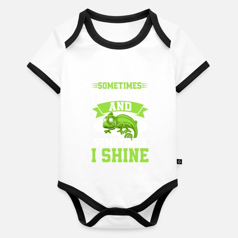 Cadeaux Caméléon Body Bébé bio contrasté manches courtes