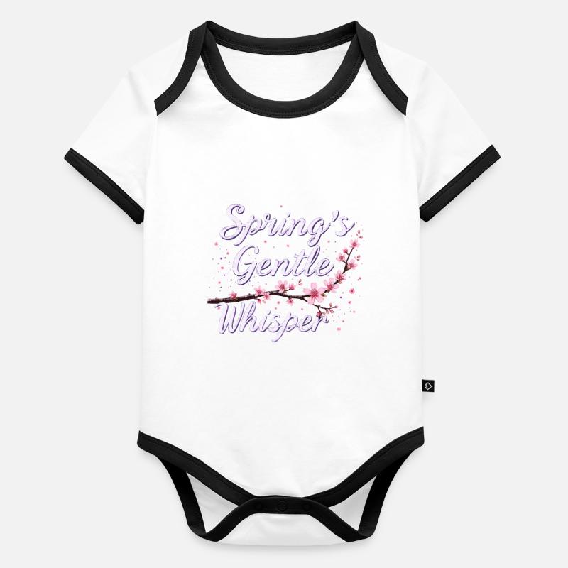 Passionné de fleurs de cerisier Sakura Lovers Printemps Body Bébé bio contrasté manches courtes