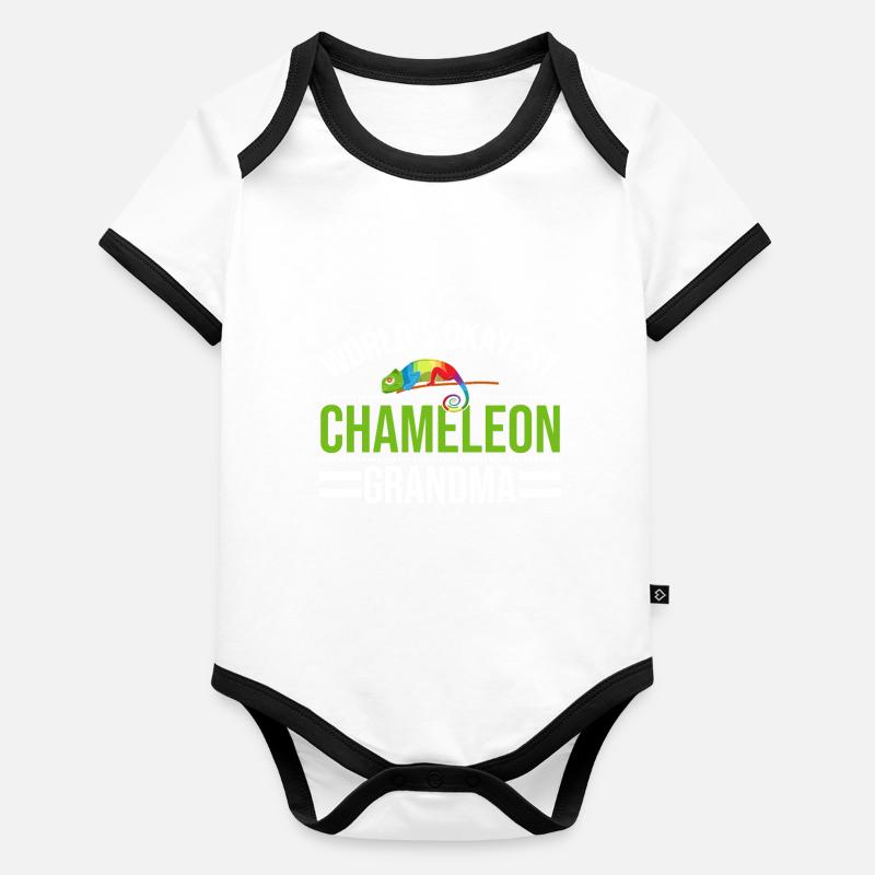 Cadeaux Caméléon Body Bébé bio contrasté manches courtes