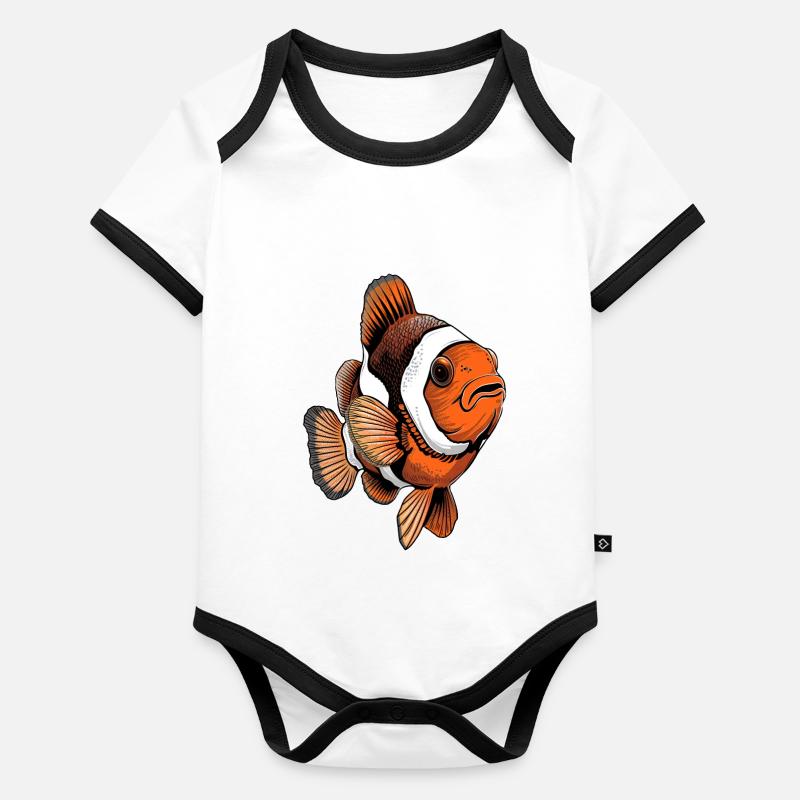 Clownfisch Baby Bio-Kurzarm-Kontrastbody