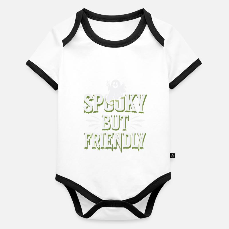 Paranormal Comedy Funny Ghost Humor Lighthearted Organic Baby Contrasting Bodysuit