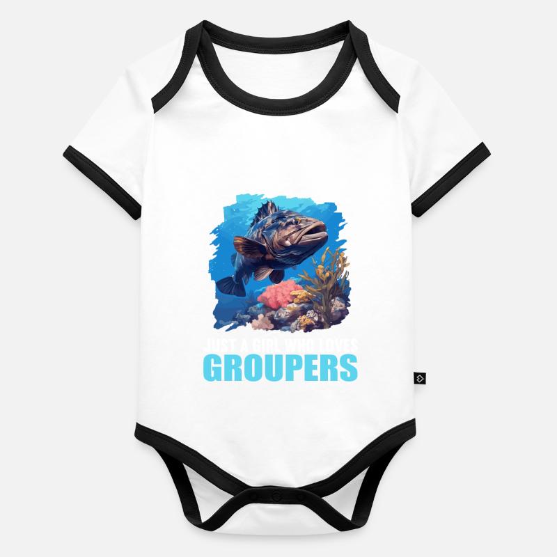 Zackenbarsche Zackenbarsch Baby Bio-Kurzarm-Kontrastbody