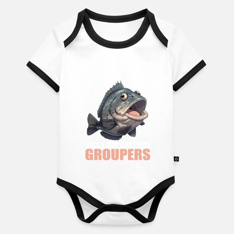 Zackenbarsche Zackenbarsch Baby Bio-Kurzarm-Kontrastbody