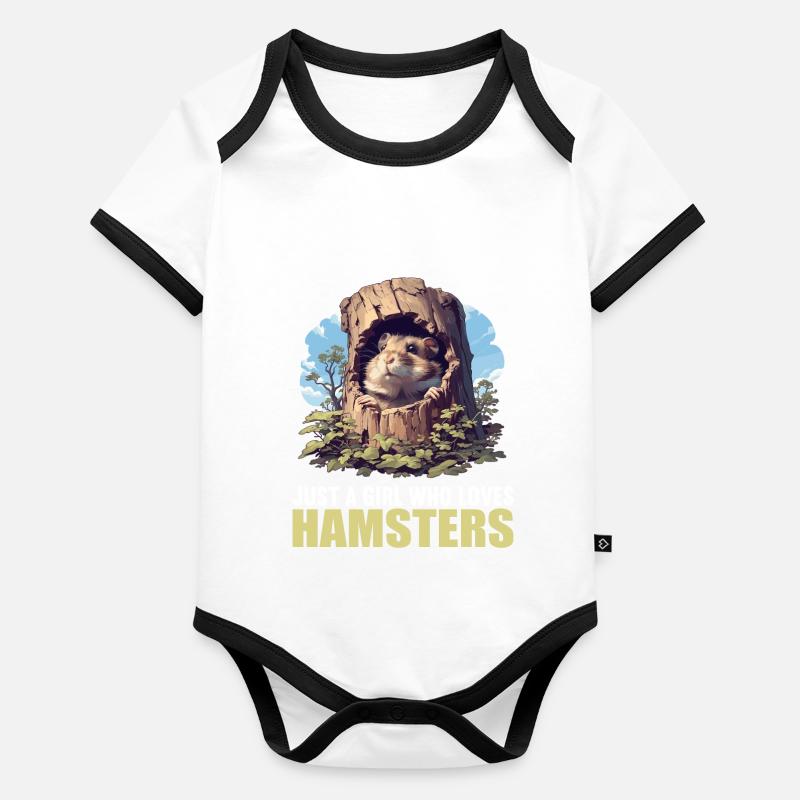 Hamster Body Bébé bio contrasté manches courtes