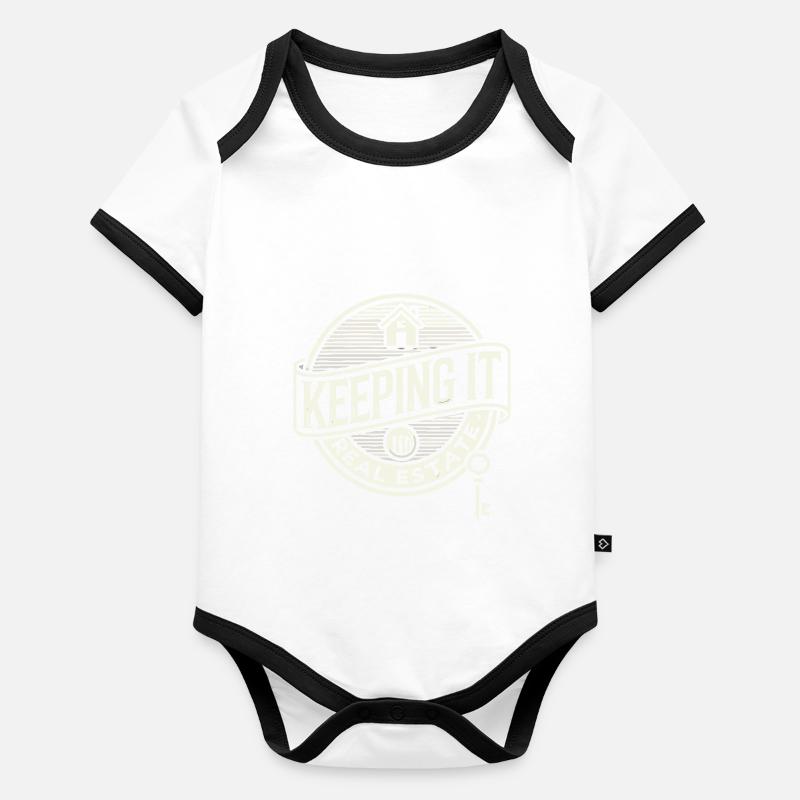 Keeping It Real Estate Baby Bio-Kurzarm-Kontrastbody