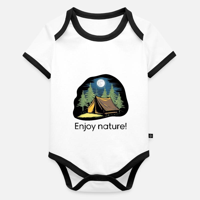 ZELTE IM WALD Baby Bio-Kurzarm-Kontrastbody