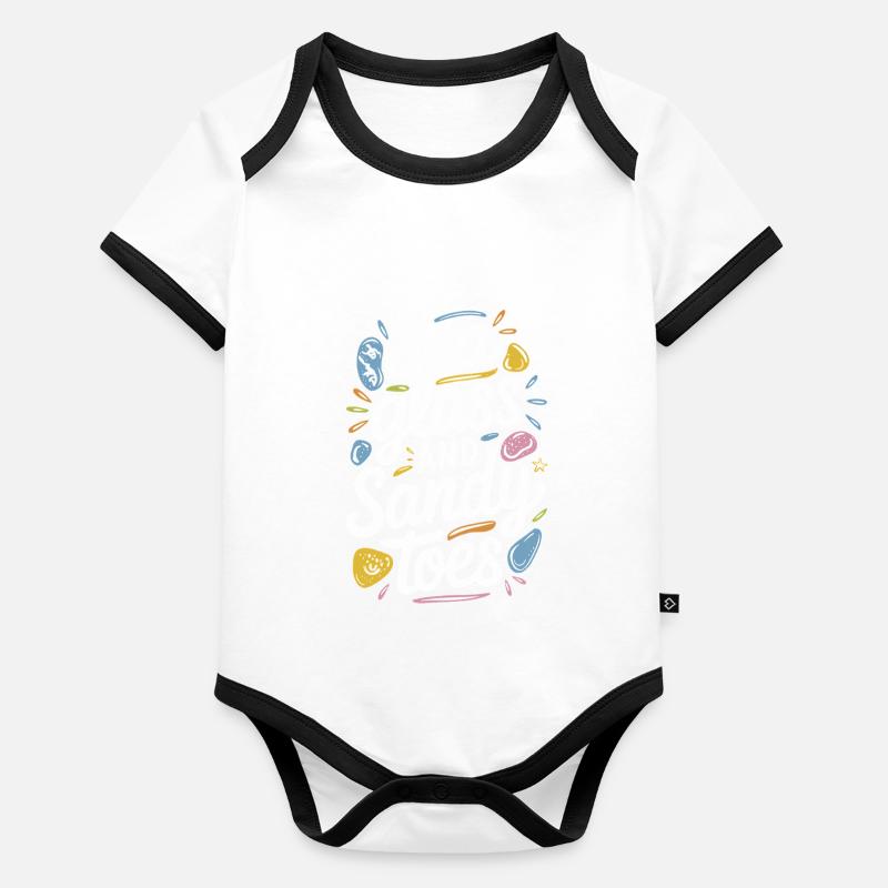 Seeglas-jäger Sammeln Meeresschätze Baby Bio-Kurzarm-Kontrastbody