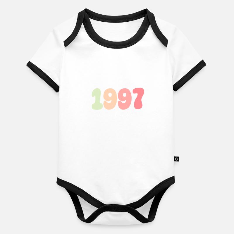 Année de naissance 1997 Body Bébé bio contrasté manches courtes