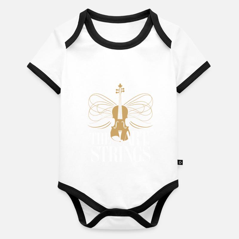 Violinists, String Instrument Musicians, Classical Music Organic Baby Contrasting Bodysuit