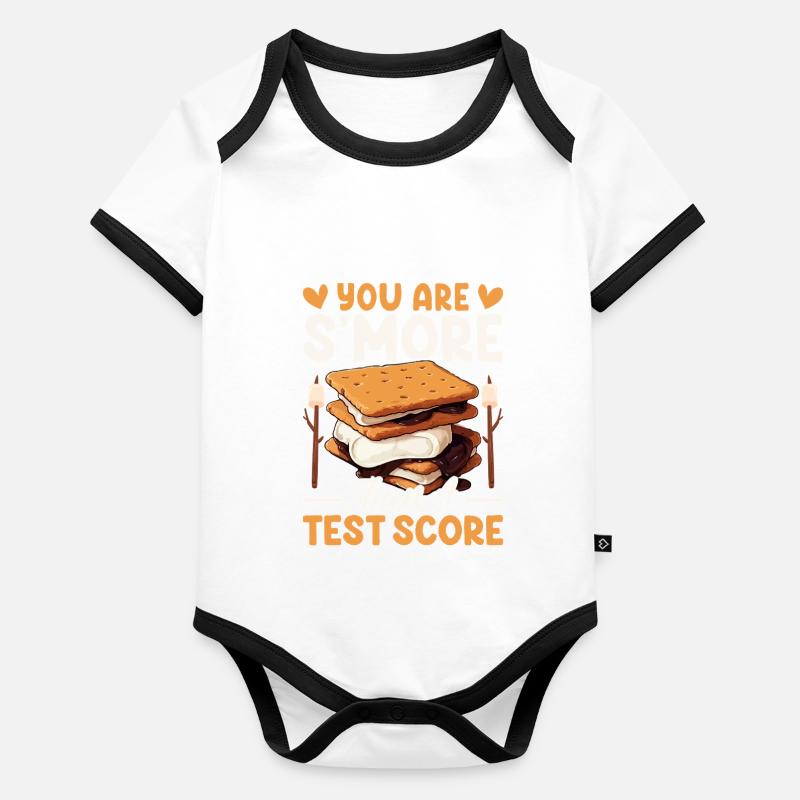 Funny Smores Toasted Marshmallow Graham Crackers Organic Baby Contrasting Bodysuit