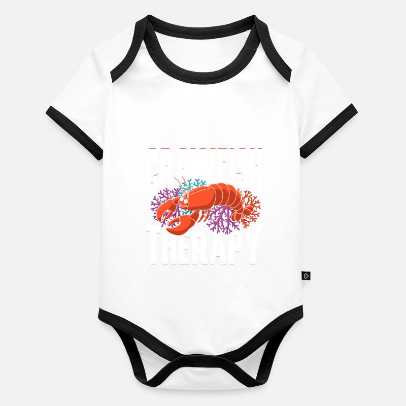 Cadeaux d’écrevisses Body Bébé bio contrasté manches courtes