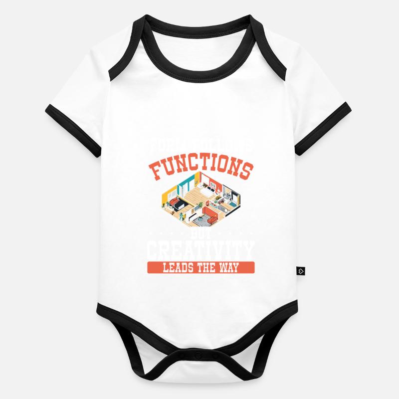 Architecte Architecture Cadeau Étudiant en architecture Body Bébé bio contrasté manches courtes