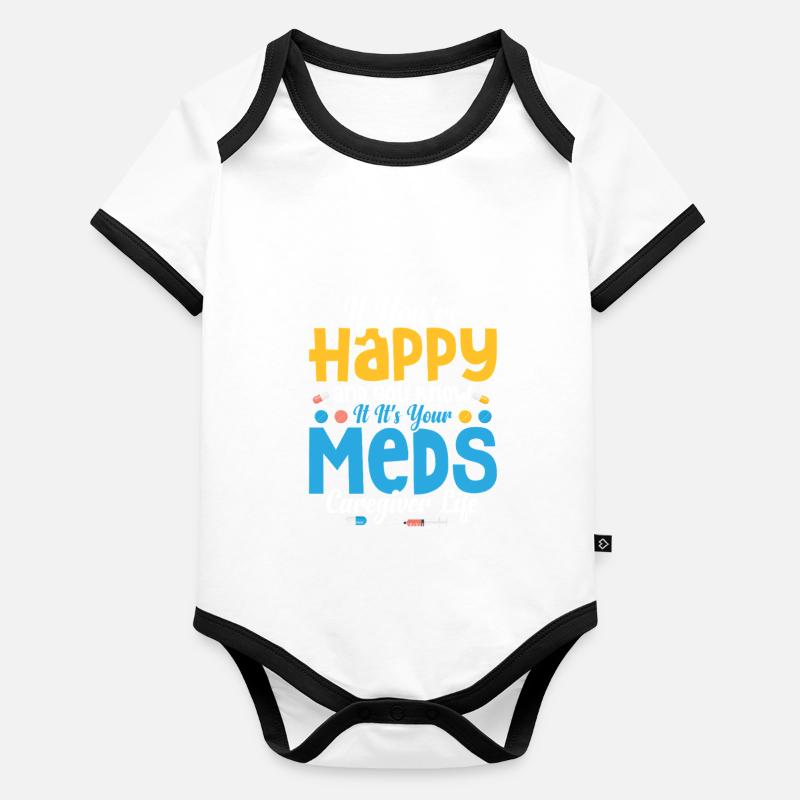 Si vous êtes heureux et que vous connaissez un aidant aidant Body Bébé bio contrasté manches courtes