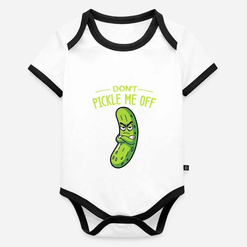 Cornichon à l’aneth Je suis l’un des cornichons Body Bébé bio contrasté manches courtes
