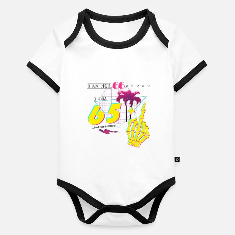 Pas 66, juste 65 + Flip Off – Retro Vibes 1959 Body Bébé bio contrasté manches courtes