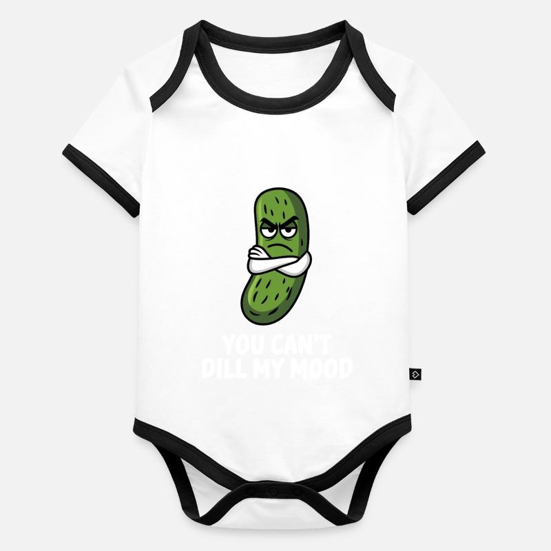 Cornichon Cornichon Cornichon Body Bébé bio contrasté manches courtes