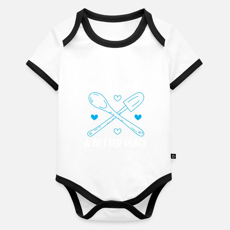 Baking Bakery Baker Baby Bio-Kurzarm-Kontrastbody