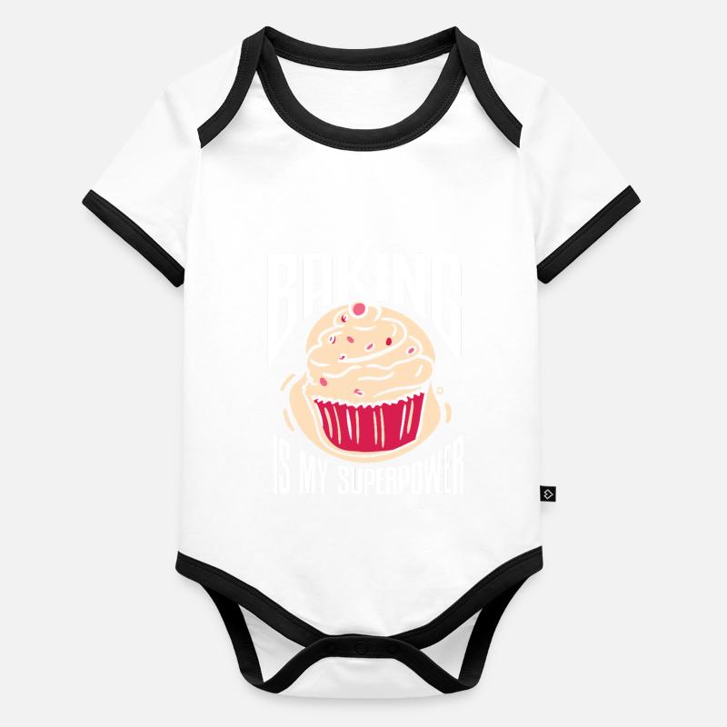 Baking Bakery Baker Baby Bio-Kurzarm-Kontrastbody