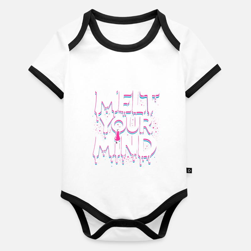 Lampe à lave Rétro Esthétique Psychédélique Body Bébé bio contrasté manches courtes