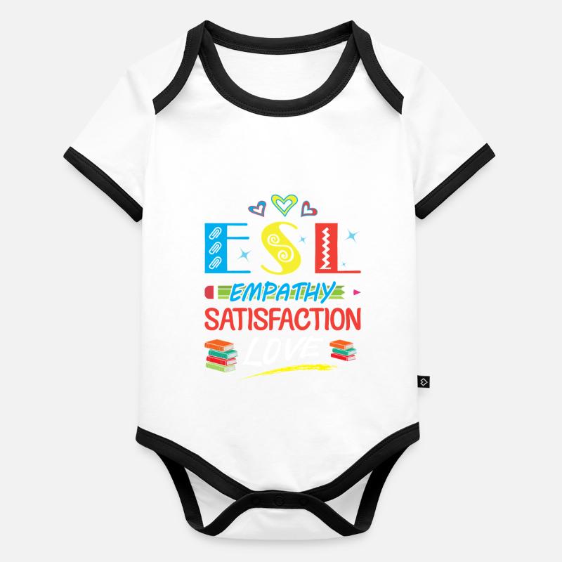 ESL-Lehrer ESL Unterricht Baby Bio-Kurzarm-Kontrastbody