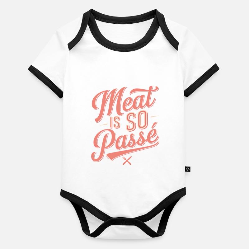 Vegan Vegetarian: Meat is so passé Organic Baby Contrasting Bodysuit