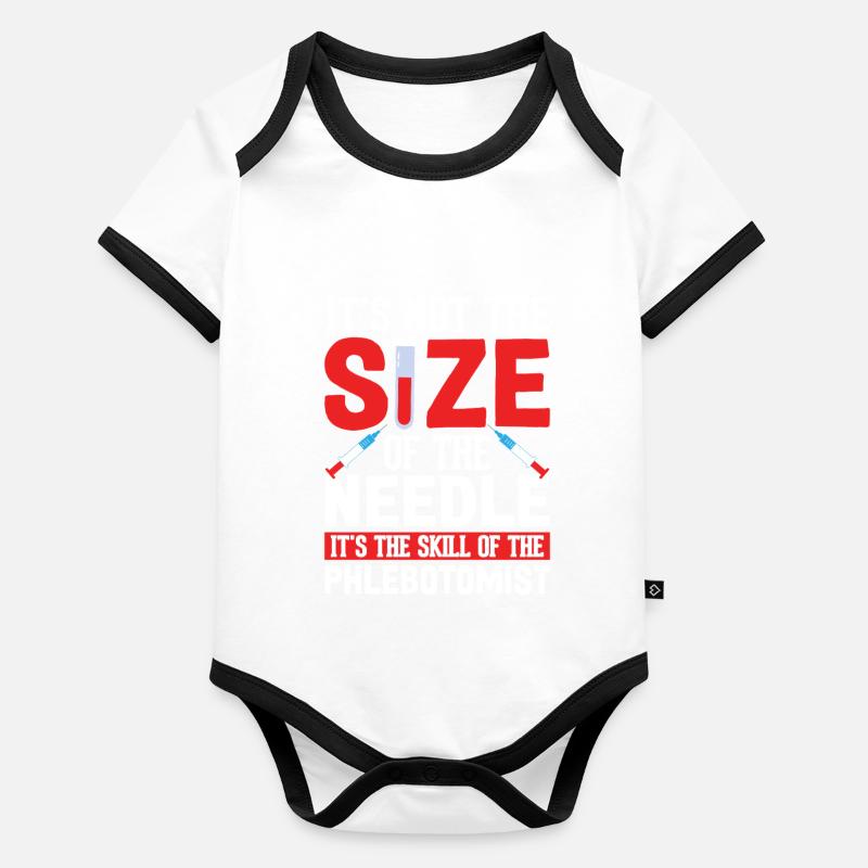 Ce n’est pas la taille de l’aiguille drôle Body Bébé bio contrasté manches courtes